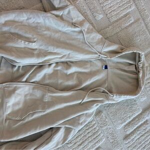 Men's Beige Hoodie Jacket